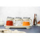 Set 3 recipiente din sticla pentru condimente, 3 x 400 ml, design elegant, capace etanse, organizare bucatarie, depozitare sigura