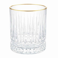 Set 6 pahare elegante cu margine aurie, 290ml, 8 x 9 cm Set 6 pahare elegante cu margine aurie, 290ml, 8 x 9 cm