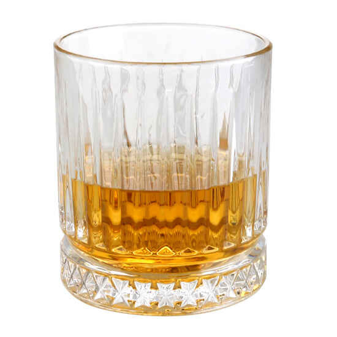 Set 6 pahare elegante cu margine aurie, 290ml, 8 x 9 cm