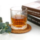 Set 6 pahare elegante cu margine aurie, 290ml, 8 x 9 cm