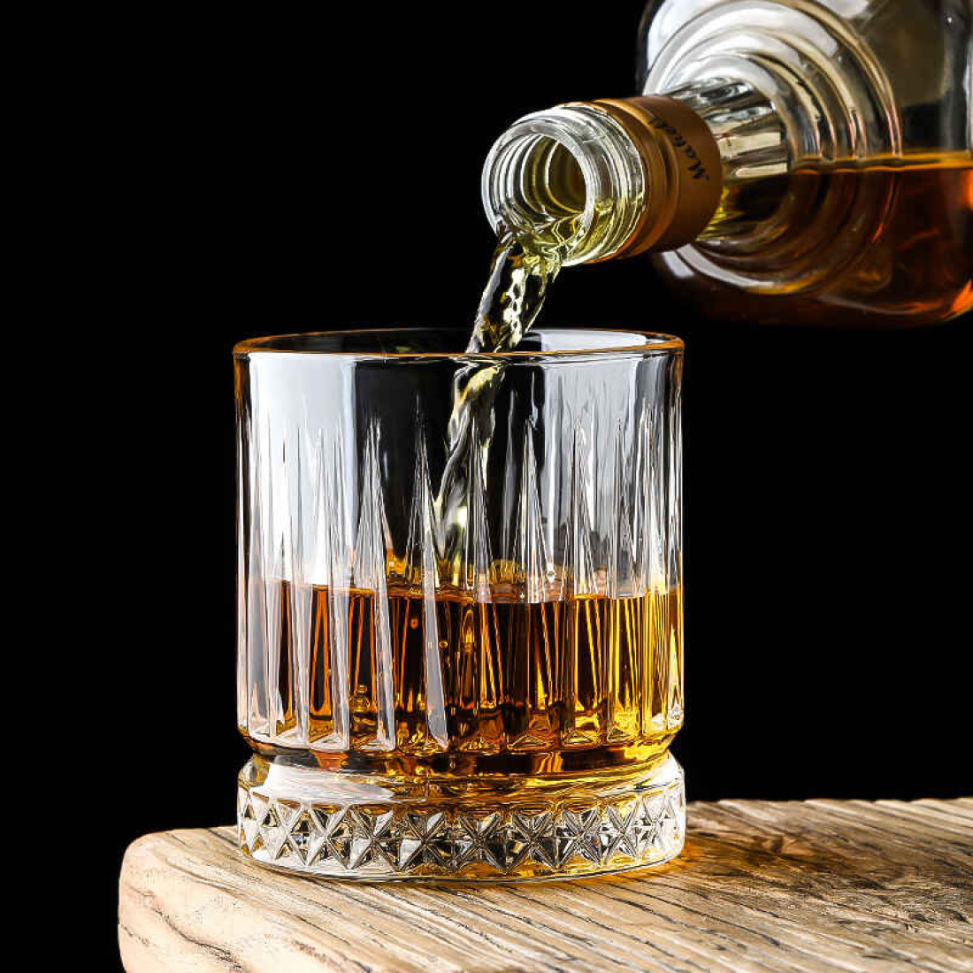 Set 6 pahare elegante cu margine aurie, 290ml, 8 x 9 cm