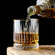 Set 6 pahare elegante cu margine aurie, 290ml, 8 x 9 cm