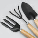 Set 3 ustensile de gradinarit, maner din lemn, lame din fier, 25 cm