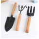 Set 3 ustensile de gradinarit, maner din lemn, lame din fier, 25 cm
