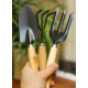 Set 3 ustensile de gradinarit, maner din lemn, lame din fier, 25 cm