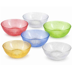 Set 6 boluri multicolore, 300 ml, 12 x 5 cm