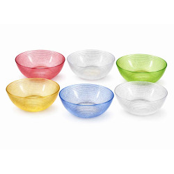 Set 6 boluri multicolore, 300 ml, 12 x 5 cm