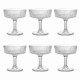 Set 6 cupe cu picior elegante din sticla multifunctionale pentru servire desert, inghetata, fructe 10 cm diametru, 10 cm inaltime