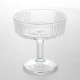 Set 6 cupe cu picior elegante din sticla multifunctionale pentru servire desert, inghetata, fructe 10 cm diametru, 10 cm inaltime