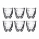 Set 6 pahare, 320ml, Crystal Clear, design modern, model reliefat, 8.5 x 11 cm