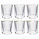 Set 6 pahare elegante cu margine aurie, 290 ml, 8 x 9 cm