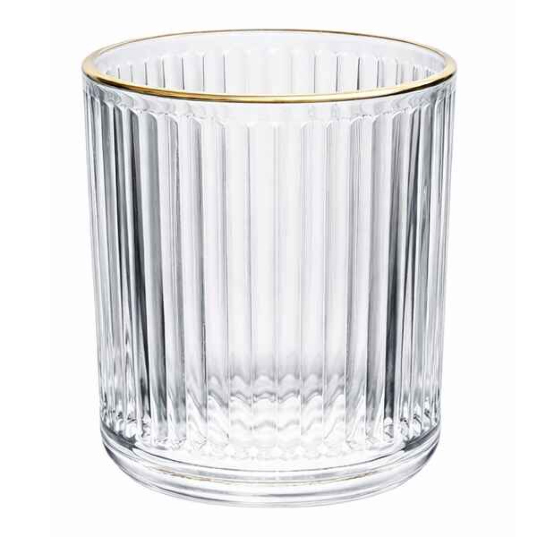 Set 6 pahare elegante cu margine aurie, 290 ml, 8 x 9 cm