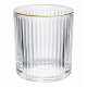 Set 6 pahare elegante cu margine aurie, 290 ml, 8 x 9 cm