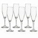 Set 6 pahare cu picior pentru sampanie si vin, 180 ml, 21.5 x 5 cm