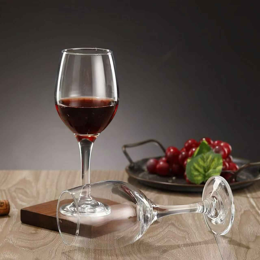 Set 6 pahare de vin cu picior elegante, 330 ml, design clasic american, 20 x 6 cm