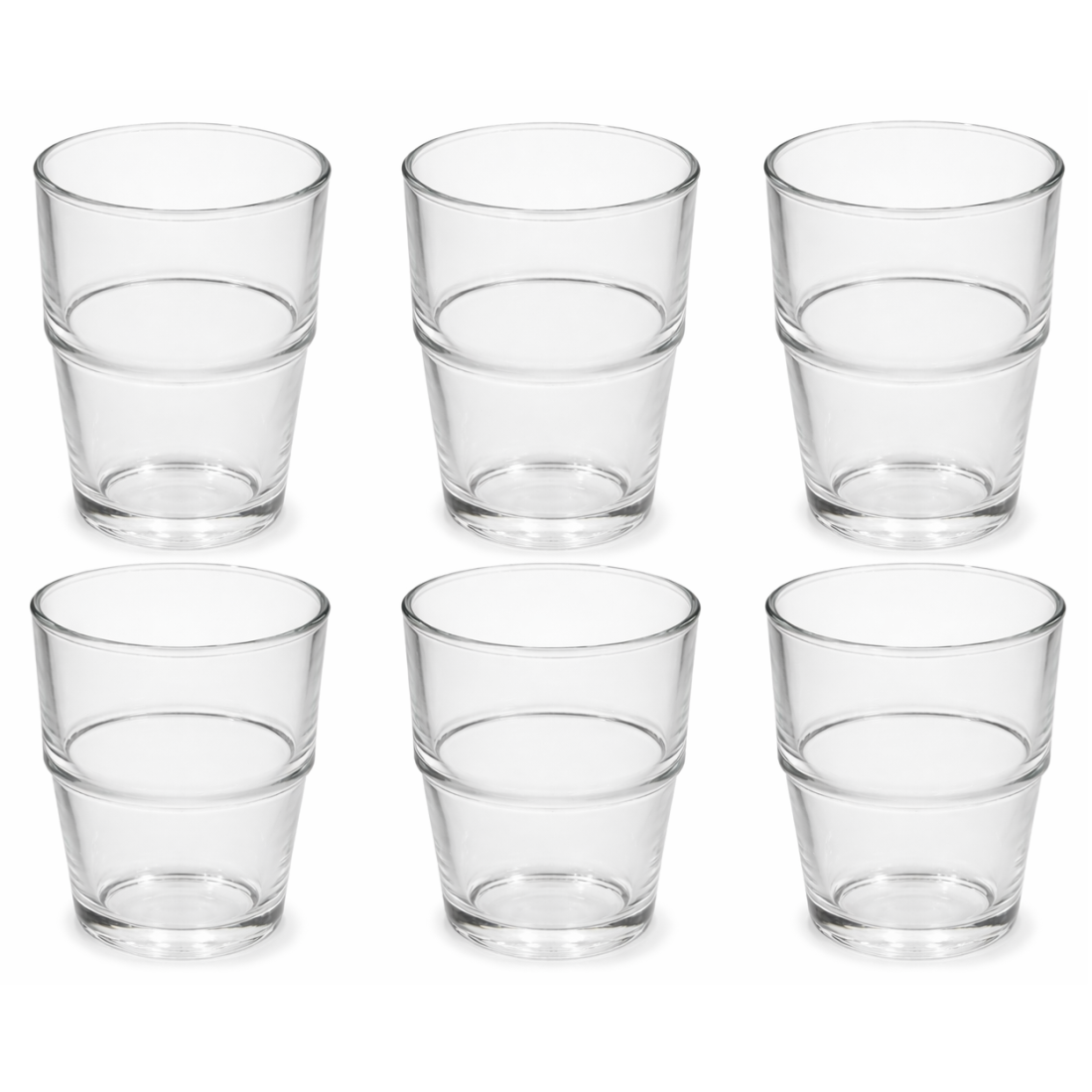 Set 6 pahare, 200ml, 7 x 9.5 cm