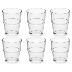 Set 6 pahare, 200ml, 7 x 9.5 cm