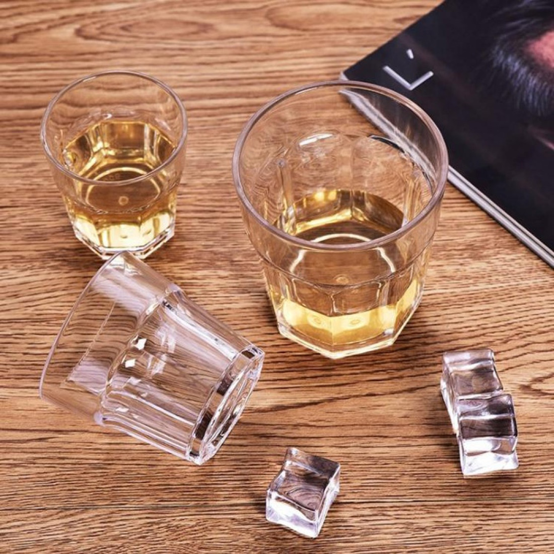 Set 6 pahare Gibraltar pentru whisky, 200ml, 8 x 8.5 cm