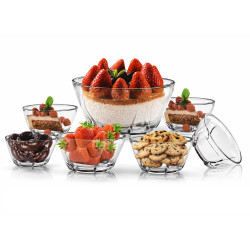 Set 7 boluri, 1 bol mare 23 cm x 9 cm, 6 boluri mici 12.5 x 6 cm