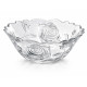 Set 7 boluri sticla, 1 bol mare 1500 ml (22 x 9cm), 6 boluri mici 260 ml (12 x 5cm), design elegant floral