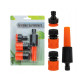 Set 4 conectori pentru furtun gradina, 2 buc x conector de 1/2", 1 buc x conector de robinet de 3/4" sau 1/2" (adaptor), 1 buc x Sprinkler Set 4 conectori pentru furtun gradina, 2 buc x conector de 1/2", 1 buc x conector de robinet de 3/4" sau 1/2" (adaptor), 1 buc x Sprinkler