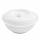 Supiera cu capac, simpla, design minimalist, 24 cm diametru, 10 cm inaltime, portelan alb