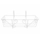 Suport jardiniera metalic cu agatatori, design elegant alb