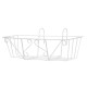 Suport jardiniera metalic cu agatatori, design elegant alb