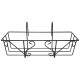 Suport jardiniera metalic cu agatatori, design elegant, negru