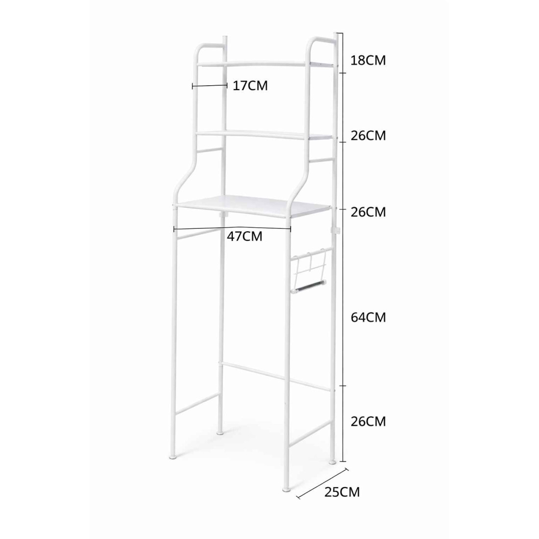 Suport cu 3 rafturi pentru masina de spalat