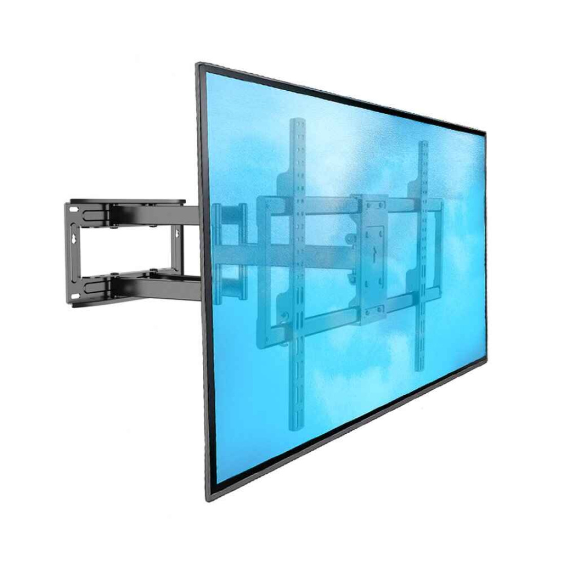 Suport universal TV de perete RTS H6 50-120, Diagonala 50" - 120" , Inclinare reglabila -15°/+15° grade, Instalare Usoara, Negru