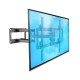 Suport universal TV de perete RTS H6 50-120, Diagonala 50" - 120" , Inclinare reglabila -15°/+15° grade, Instalare Usoara, Negru
