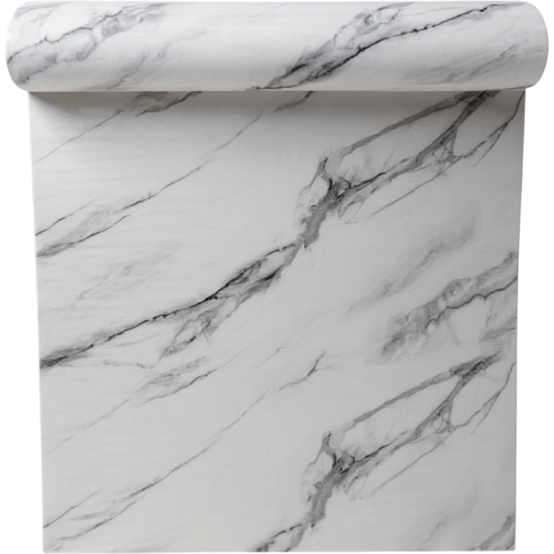 Tapet autoadeziv alb, design realist tip marmura, 60x300cm RAC-0033