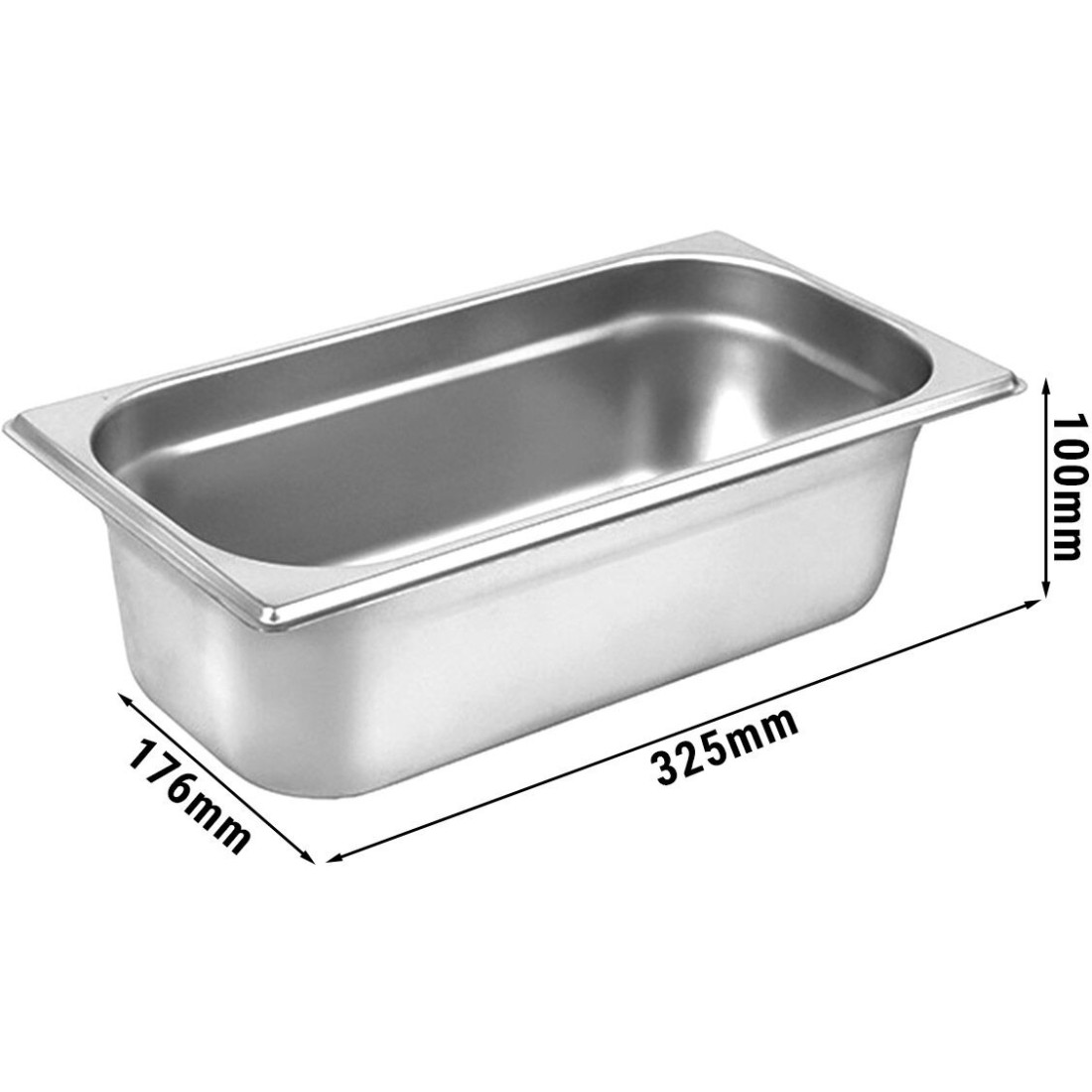 Tava gastronorm 1/3, inox, 32.5 x 17.6 x 10 cm
