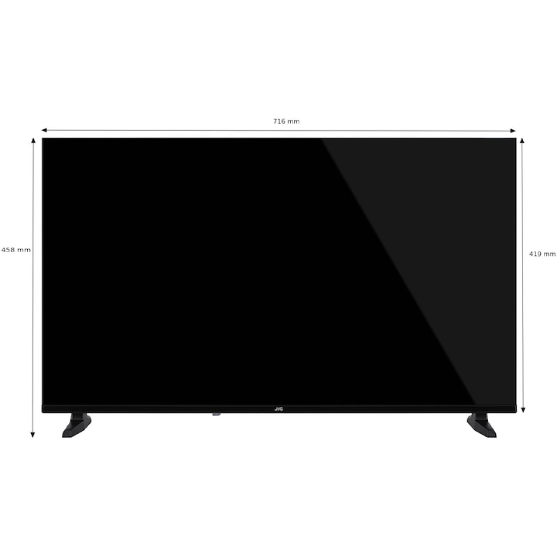 Televizor JVC LED 32VDH2500, 80 cm, Smart, HD, Clasa D 