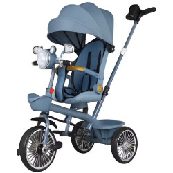 Tricicleta cu maner copii, albastra, 1-5 ani, RDB-BXT-688