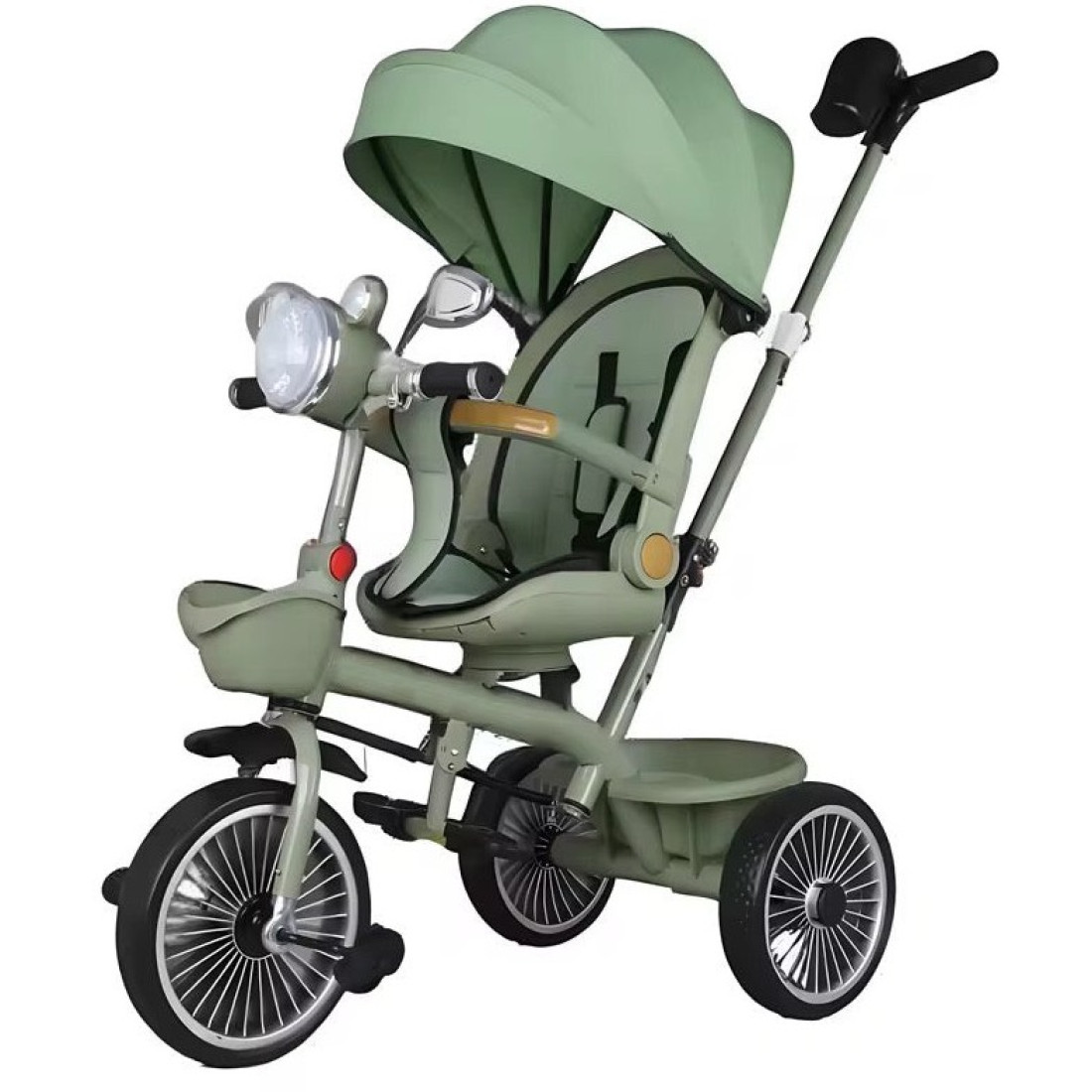 Tricicleta cu maner copii, verde, 1-5 ani, RDB-BXT-688