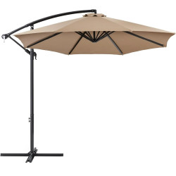 Umbrela de soare suspendata cu suport metalic, diametru mare, reglabila, protectie UV, pentru terasa si gradina