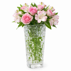 Vaza decorativa, stil modern, pentru flori, 24.5 x 11 cm