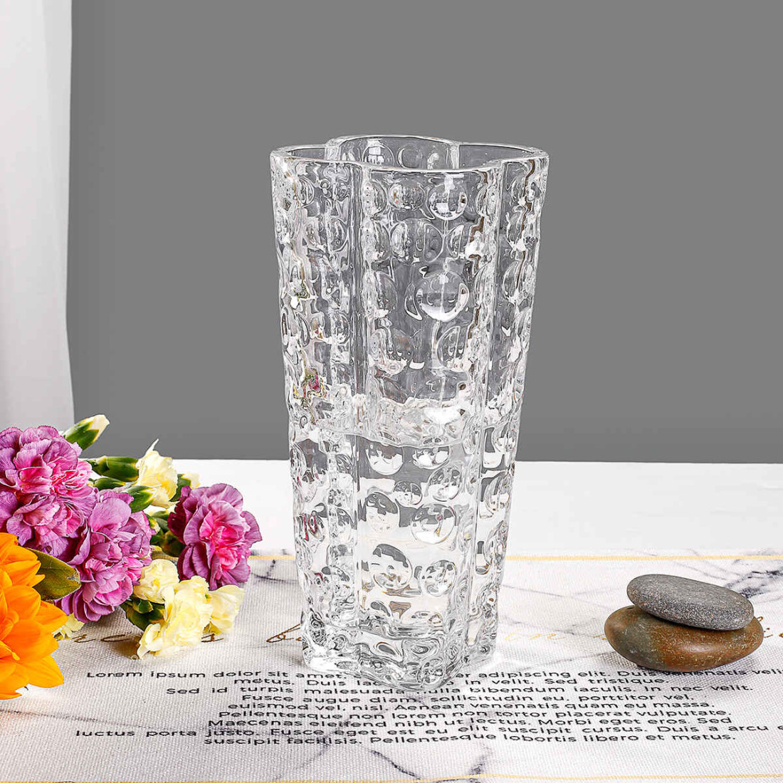 Vaza decorativa, stil modern, pentru flori, 24.5 x 11 cm