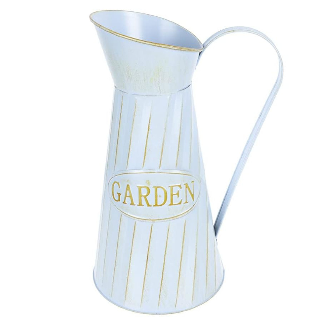 Vaza decorativa din metal, model stropitoare, design traditional rustic, 10 x 24 cm