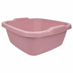 Lighean patrat din plastic cu manere, 9L, 34 x 33 x 14 cm