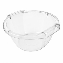 Lighean din plastic cu manere, 3 L, transparent, 24,5 x 23,5 x 12,5 cm