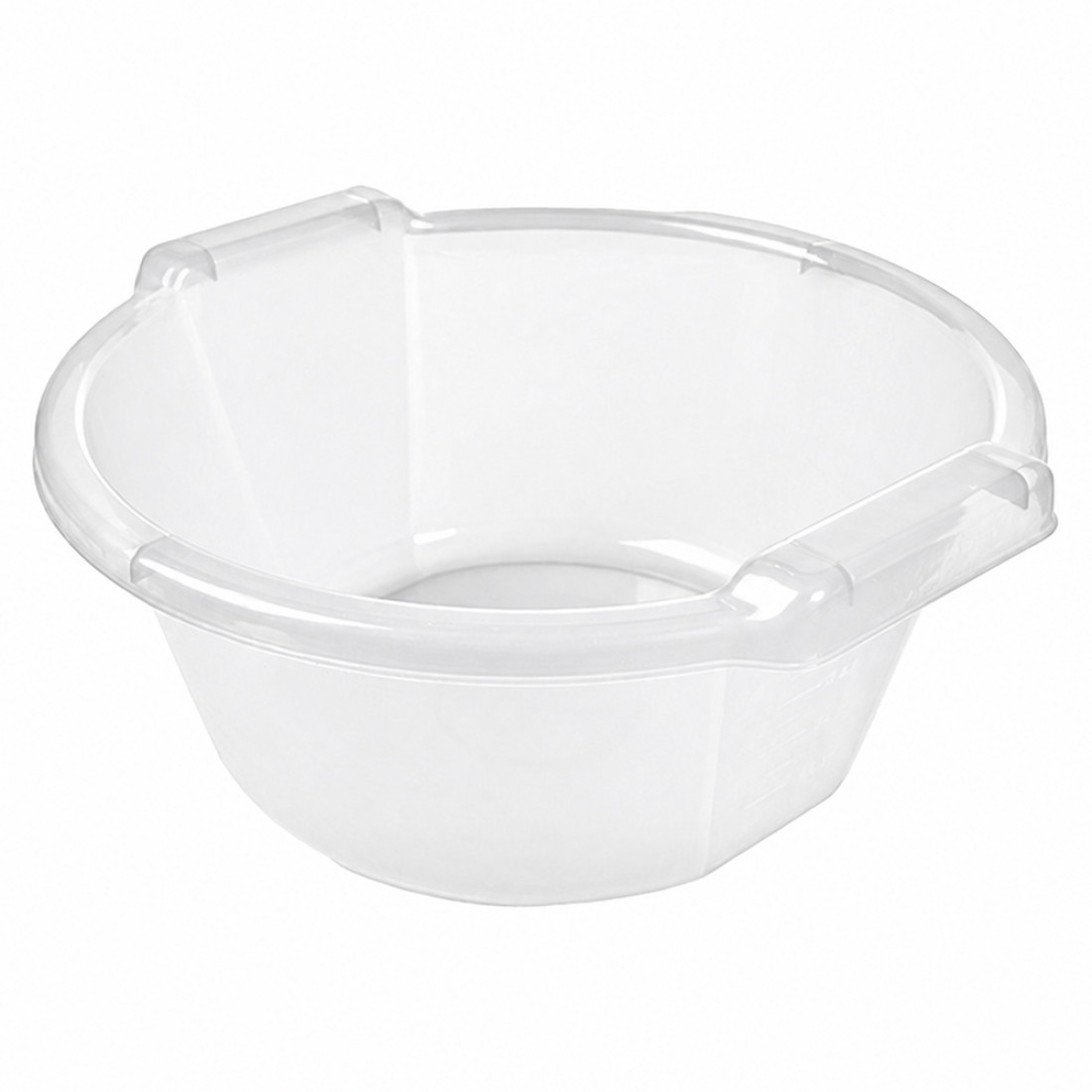 Lighean din plastic cu manere, 6.5L, transparent, 31 x 30 x 13,5 cm