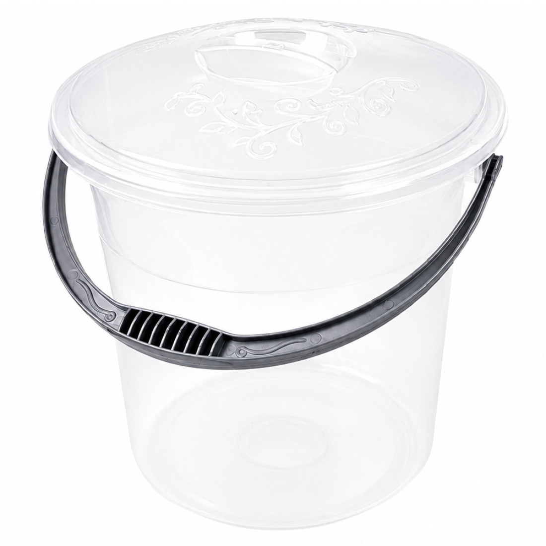 Galeata transparenta cu capac 15L