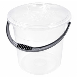 Galeata transparenta cu capac 10L