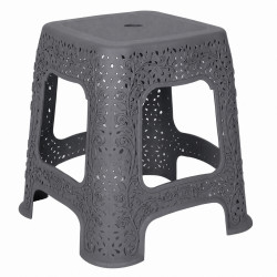 Taburet mic cu model, 27 x 27 x 36 cm, negru