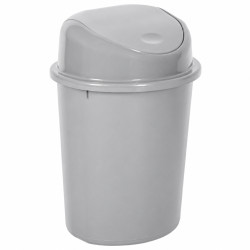 Cos de gunoi batant 16L, 26,5 x 31,5 x 45 cm, gri Cos de gunoi batant 16L, 26,5 x 31,5 x 45 cm, gri