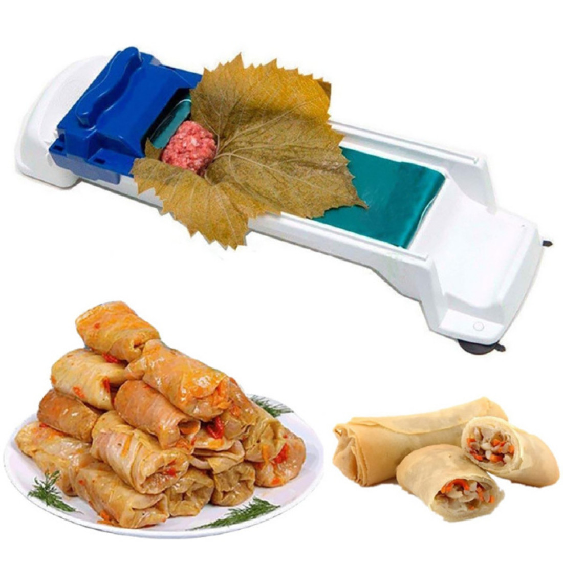 Aparat multifunctional de infasurat sarmale (frunza de vita de vie sau varza), rulouri, aperative, sushi Aparat multifunctional de infasurat sarmale (frunza de vita de vie sau varza), rulouri, aperative, sushi