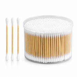 Set 500 Betisoare pentru urechi, cu cutie de depozitare, 100% bumbac, pentru machiaj, ingrijirea bebelusilor si a animalelor de companie, prim ajutor, curatenie in gospodarie, 500 bucati, alb